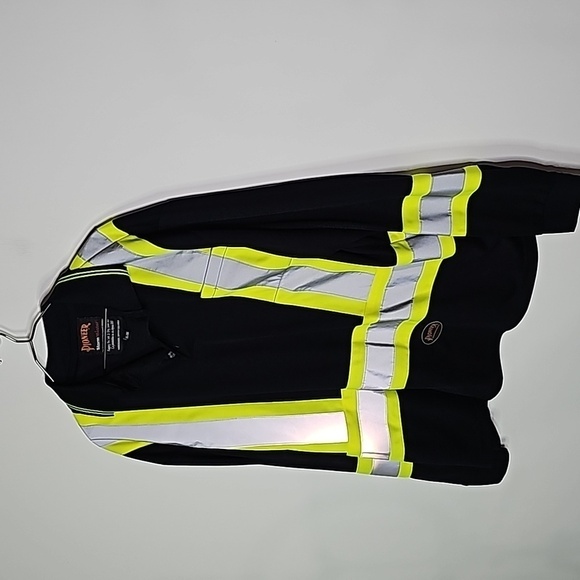 Pioneer XL black storm master reflective class 1 level 2 long sleeve shirt - Picture 2 of 7